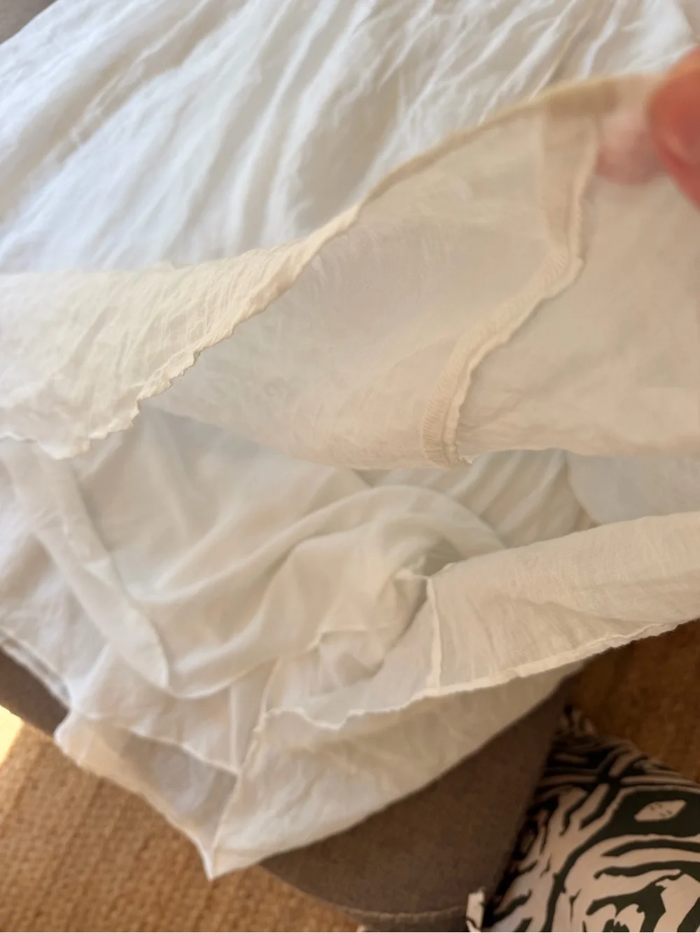 JCREW Size L Ravenna Dress in Ramie White
